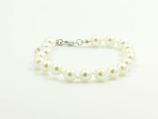 Perlenarmband creme 8 mm	