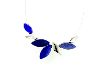 Collier"Blatt" blau